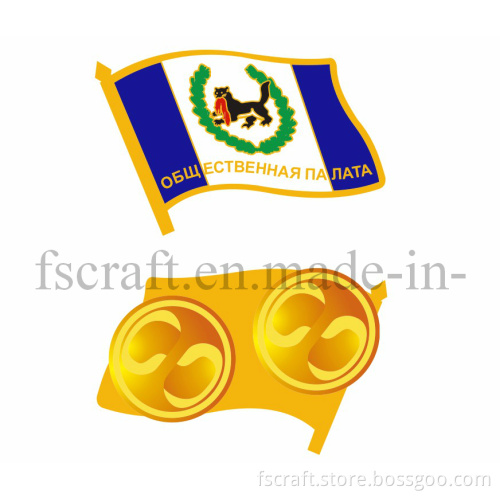 Flag Pins Military Clutch Badges Steel Enamel Badges (FS2013-3486)